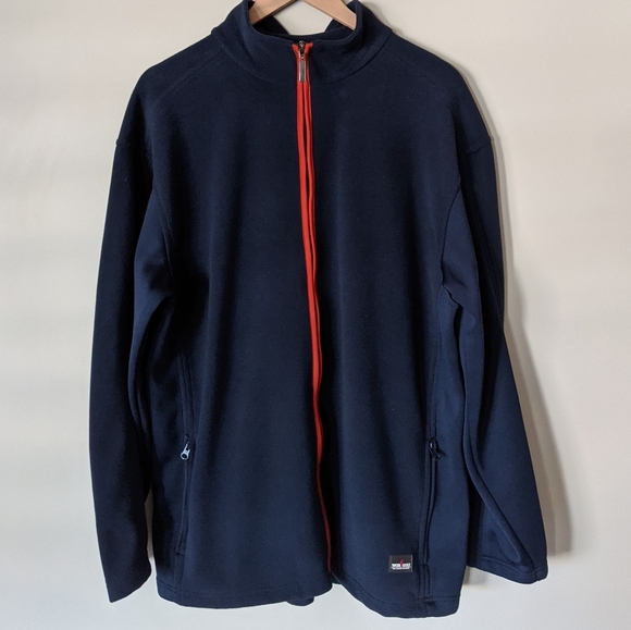 Navy Fleece Hiking Jacket Size L - Picture 9 of 9